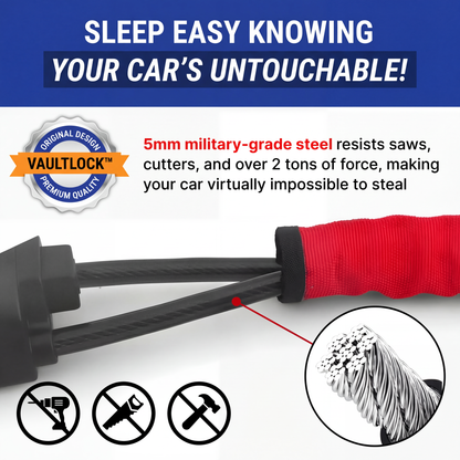 VaultLock™ - Military-Grade Steering Wheel Lock (Anti-Theft)